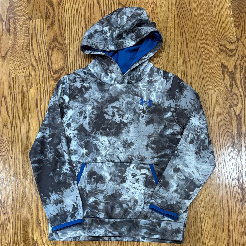 Under Armour Black and Blue Patterned Hoodie